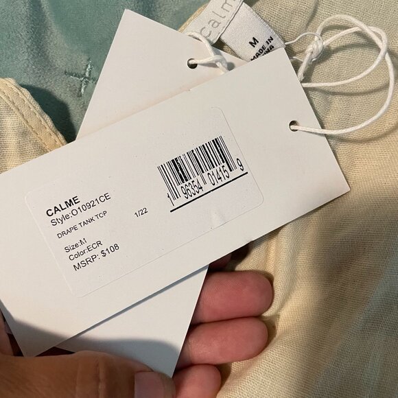 Johnny Was Calme Drape Tank Top Size Medium NEW WITH TAG - Picture 7 of 8